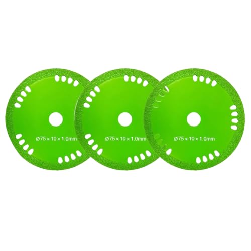 Bumiva Steinplatten-Schleifscheibe, 2,95, Glas-Trennscheibe für Winkelschleifer, 0,04, Ultradünn, 3 Stück von Bumiva
