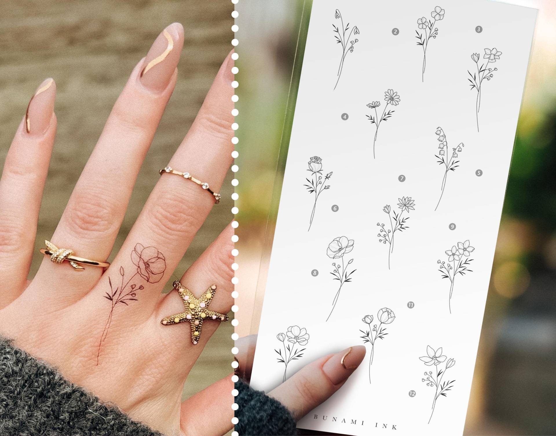 Temporäre Tattoos Kleine Geburtsblumen Sträußchen Für Das Ganze Jahr Temporäre Tattoos Kleine Geburtsblumen Sträußchen Für Das Ganze Jahr von BunamiInk