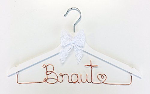 Kleiderbügel Braut KUPFER für Hochzeit - individuell gestaltbar von Buntermix