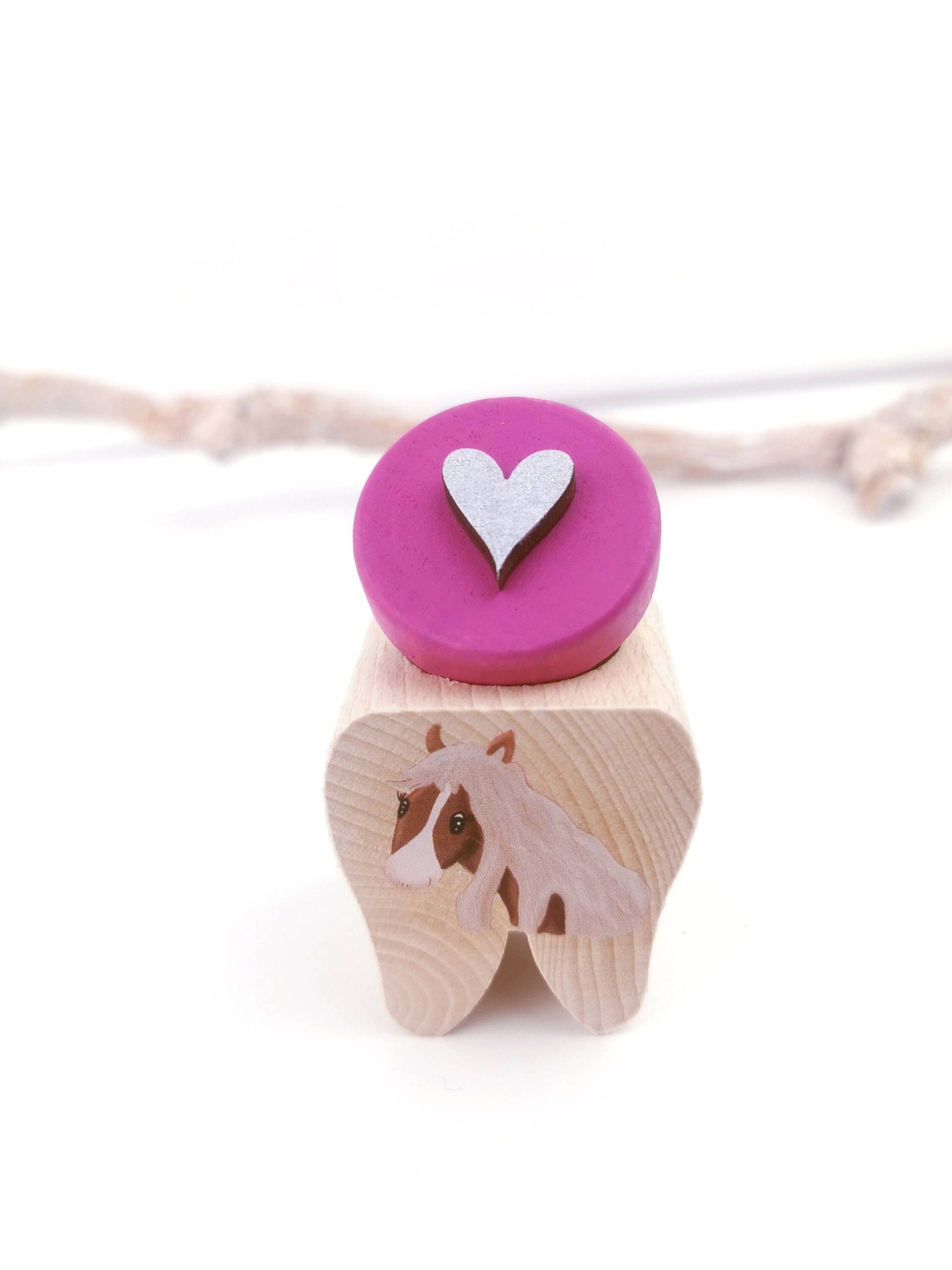 Personalisierte Zahndose Mit Süßem Pferd Aus Holz Namensgravur, Pferd, Pink, Mädchen, Name Personalisierte Zahndose Mit Süßem Pferd Aus Holz Namensgravur, Pferd, Pink, Mädchen, Name von BuntesBienchen