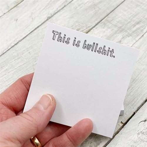 Lustige Haftnotizen, Notizblöcke, Haftnotizen mit 100 lustigen Aufklebern, lustiger Bürobedarf, Büro-Schreibtisch-Zubehör, Geschenke für beste Freunde, Büronotizen (This is Bullshit) von Buobiy