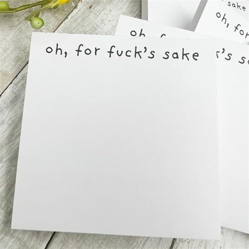 Lustige Haftnotizen, Notizblöcke, Haftnotizen mit 100 lustigen Aufklebern, lustiger Bürobedarf, Büro-Schreibtisch-Zubehör, Geschenke für beste Freunde, Büronotizen (oh for) von Buobiy
