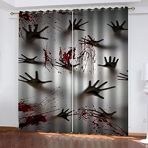Buohwiwe Horror Blutige Hände Verdunkelungsvorhänge 3D Vorhänge Blickdicht Horror Blutige Hände Verdunkelungsvorhang mit Ösen für Schlafzimmer Kinderzimmer Wohnzimmer Dekoration Gardienen 234x230 cm Buohwiwe Horror Blutige Hände Verdunkelungsvorhänge 3D Vorhänge Blickdicht Horror Blutige Hände Verdunkelungsvorhang mit Ösen für Schlafzimmer Kinderzimmer Wohnzimmer Dekoration Gardienen 234x230 cm von Buohwiwe
