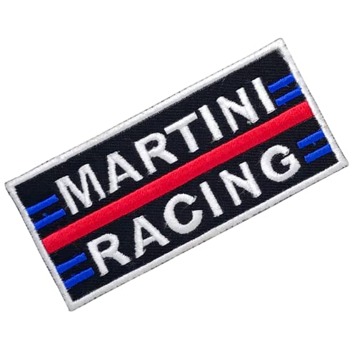 GK Martini Racing Biker-Jacke Aufnäher, 10 x 5 cm, Rechteckig, Aufnäher, Patch, Rennsport von Buosha