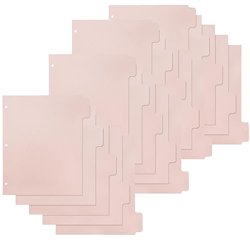 Buqoo 3-Ringbuch Kunststoff Trennblätter Set Hellrosa 5-Tab Trennblätter Blattschutz Trennblätter Seitenbinder einführbare Index-Trennblätter 3 Löcher Stanzabschnitt Index-Trennblätter für Briefformat Buqoo 3-Ringbuch Kunststoff Trennblätter Set Hellrosa 5-Tab Trennblätter Blattschutz Trennblätter Seitenbinder einführbare Index-Trennblätter 3 Löcher Stanzabschnitt Index-Trennblätter für Briefformat von Buqoo