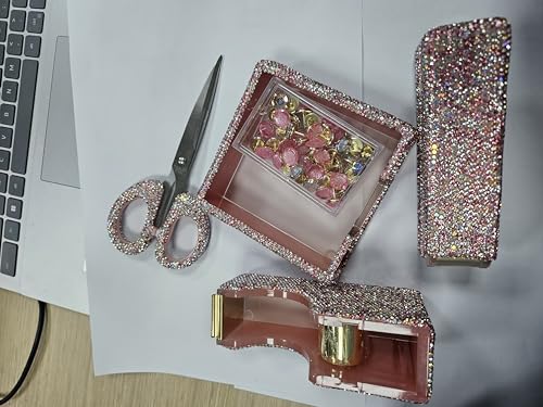 Buqoo 6-teiliges Bürozubehör-Set mit rosa Glitzersteinen Buqoo 6-teiliges Bürozubehör-Set mit rosa Glitzersteinen von Buqoo