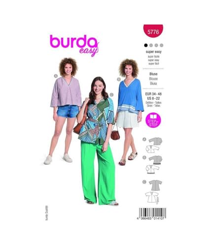 Burda Schnittmuster, 5776, Bluse [Damen, Gr. 34-48], Level 1 super easy von Burda Style