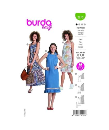 Burda Schnittmuster, 5810, Kleid [Damen, Gr. 34-48], Level 1 super easy von Burda Style