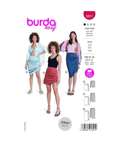 Burda Schnittmuster, 5811, Rock [Damen, Gr. 34-48], Level 1 super easy von burdastyle