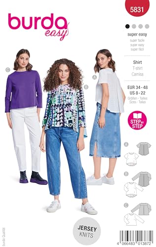 Burda Schnittmuster, 5831, Shirt [Damen, Gr. 34-48], Level 1 super easy von burdastyle