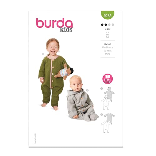 BURDA X09235Burda Schnittmuster-Paket für Baby-Overall, Designcode B9235, Größen 1M-3 (56-98) von Burda