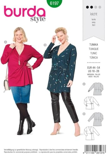Burda 6197 Schnittmuster Tunika (Damen, Gr. 44-54) Level 2 leicht von Burda