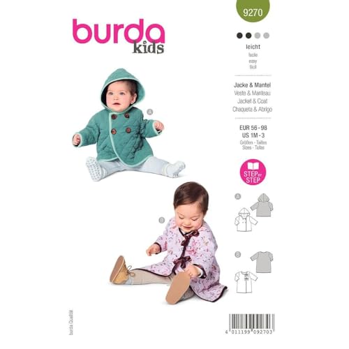 Burda 9270 Schnittmuster Jacke und Mantel (Kids, Gr. 56-98) Level 2 leicht von Burda