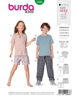 Burda 9288 Schnittmuster Kombination (Kids, Gr. 104-146) Level 0 super Easy von Burda