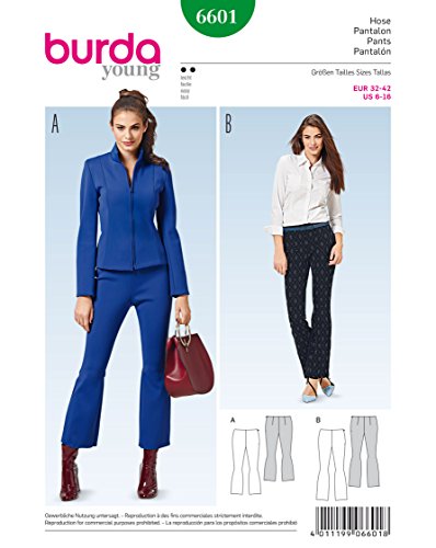 Burda Schnittmuster Schnittmuster Hose Weiß 19 x 13 x 1 cm B6601 Burda Schnittmuster Schnittmuster Hose Weiß 19 x 13 x 1 cm B6601 von Burda