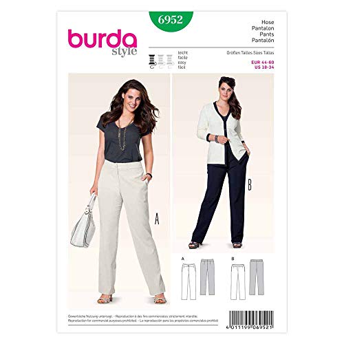 Burda B6952 Schnittmuster für Hosen, 19 x 13 cm von Burda