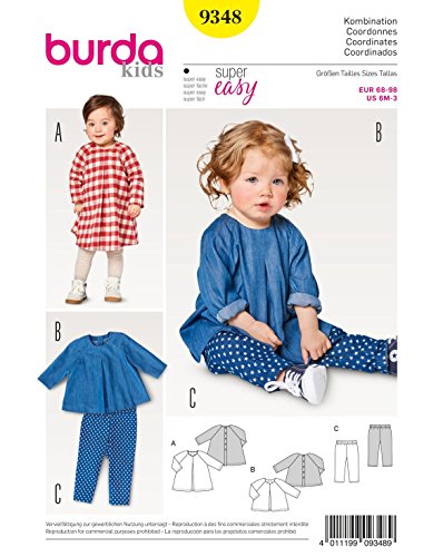 Burda B9348 Patron Kids 9348 vereint Papier, Weiß, 19 x 14 x 0,5 cm Burda B9348 Patron Kids 9348 vereint Papier, Weiß, 19 x 14 x 0,5 cm von Burda
