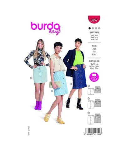 Burda Schnittmuster, 5857, Rock [Damen, Gr. 34-48], Level 1 super easy von Burda Style