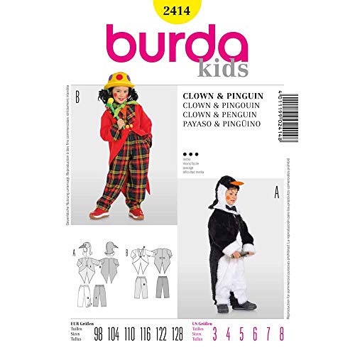 Burda Schnittmuster 2414 Fasching Gr. 98-128 Burda Schnittmuster 2414 Fasching Gr. 98-128 von Burda