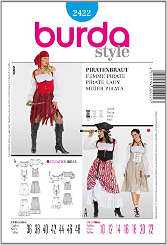 Burda Schnittmuster 2422 Piratenbraut Gr. 36-48 Burda Schnittmuster 2422 Piratenbraut Gr. 36-48 von Burda