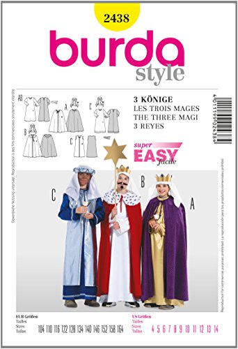 Burda Schnittmuster 2438 3 K?nige Gr. 104-164 Burda Schnittmuster 2438 3 K?nige Gr. 104-164 von Burda