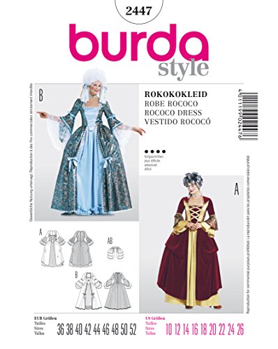 Burda B2447 Schnittmuster für Rokokoko-Kleid, 19 x 13 cm, 36-52 Burda B2447 Schnittmuster für Rokokoko-Kleid, 19 x 13 cm, 36-52 von Burda