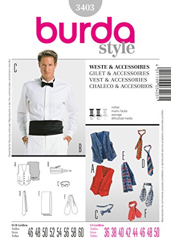 Burda Schnittmuster 3403 Weste & Accessoires Gr. 46-60 Burda Schnittmuster 3403 Weste & Accessoires Gr. 46-60 von Burda