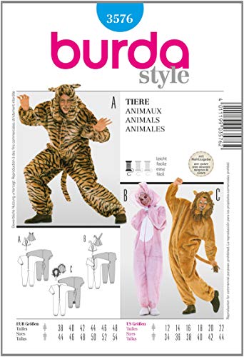 Burda Schnittmuster 3576 Tierkost?m f?r Sie & Ihn Gr. D 38-48, H 44-54 Burda Schnittmuster 3576 Tierkost?m f?r Sie & Ihn Gr. D 38-48, H 44-54 von Burda