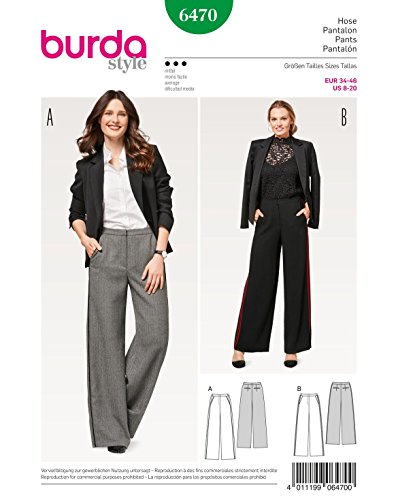 burda Schnittmuster Damen Marlenehose 6470 Gr. 34-46 burda Schnittmuster Damen Marlenehose 6470 Gr. 34-46 von burdastyle