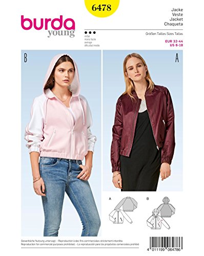 Burda Schnittmuster 6478 Jacke, Papier, weiß, 19 x 14 x 0,5 cm von Burda