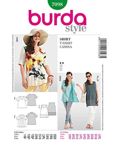 Burda Schnittmuster 7098 Shirt/ Top von Burda