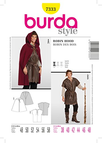 Burda Schnittmuster 7333 Robin Hood Gr. 48-58 Burda Schnittmuster 7333 Robin Hood Gr. 48-58 von Burda