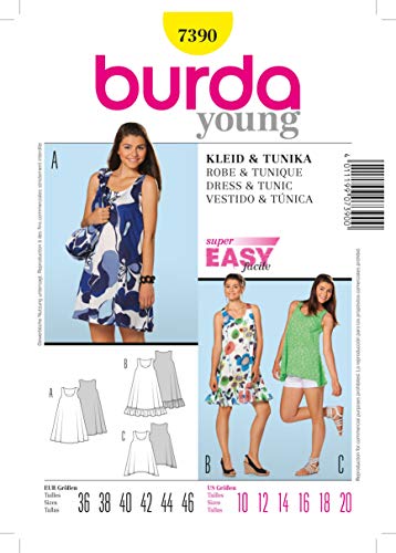 Burda Schnittmuster 7390 Kleid & Tunika Gr. 36-46 Burda Schnittmuster 7390 Kleid & Tunika Gr. 36-46 von Burda