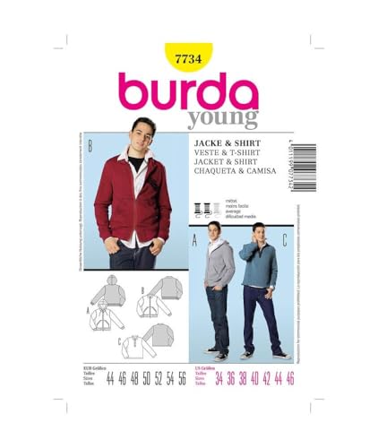 Burda Schnittmuster 7734 Jacke Gr. 34-46 von Burda