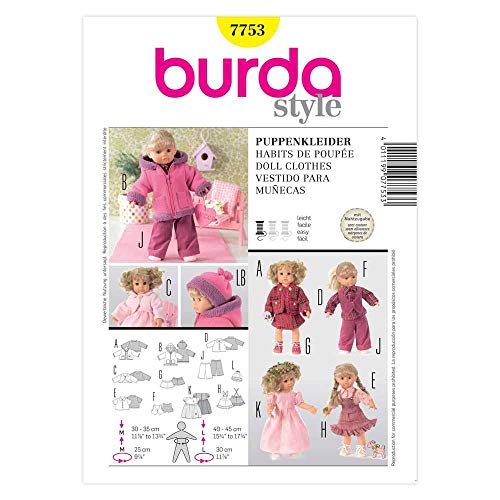 Burda Schnittmuster 7753 Puppenkleid von Burda