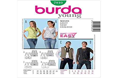 Burda Schnittmuster 7810 Weste f?r Sie & Ihn Gr. D 32-44, H 44-54 Burda Schnittmuster 7810 Weste f?r Sie & Ihn Gr. D 32-44, H 44-54 von Burda