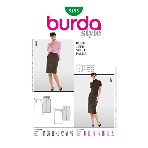 Burda Schnittmuster 8155 Rock,Jupe,Falda Gr. 34-46 von Burda