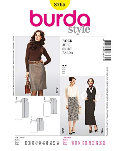 Burda Schnittmuster 8765 Rock Gr. 36-54, Plussize Burda Schnittmuster 8765 Rock Gr. 36-54, Plussize von Burda