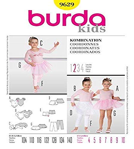 Burda Schnittmuster 9629 Ballet Gr. 104-140 Burda Schnittmuster 9629 Ballet Gr. 104-140 von Burda