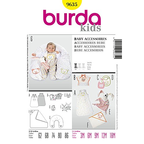 Burda Schnittmuster 9635 Baby Accessoires Gr. 19 x 13 cm 62-86 EU von Burda