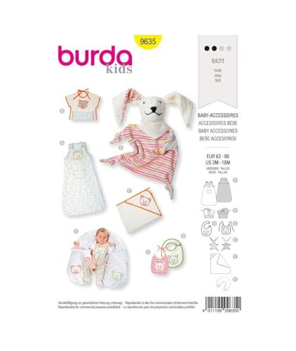 Burda Schnittmuster 9635 Baby Accessoires Gr. 19 x 13 cm 62-86 EU Burda Schnittmuster 9635 Baby Accessoires Gr. 19 x 13 cm 62-86 EU von Burda