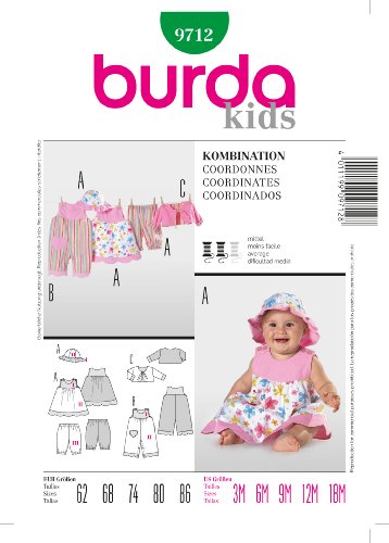 Burda Schnittmuster 9712 Baby-Kombi Gr. 62-86 Burda Schnittmuster 9712 Baby-Kombi Gr. 62-86 von Burda