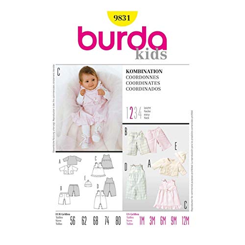 Burda Schnittmuster 9831 Baby-Kombination Gr. 56-80 Burda Schnittmuster 9831 Baby-Kombination Gr. 56-80 von Burda