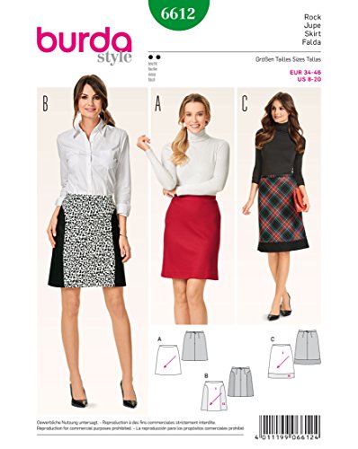 Burda Schnittmuster B6612 Rock Papier 19 x 13 x 1 cm weiß Burda Schnittmuster B6612 Rock Papier 19 x 13 x 1 cm weiß von Burda