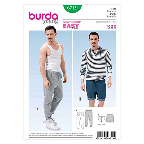 Burda Schnittmuster Hose Weiß B6719 weiß von Burda