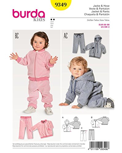 Burda Schnittmuster Kids 9349 Jacke und Hose, Papier, weiß, 19 x 14 x 0,5 cm Burda Schnittmuster Kids 9349 Jacke und Hose, Papier, weiß, 19 x 14 x 0,5 cm von Burda