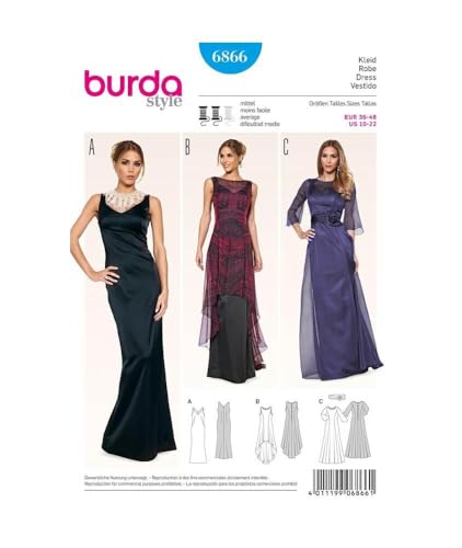 Burda Schnittmuster Kleid 6866 von burdastyle