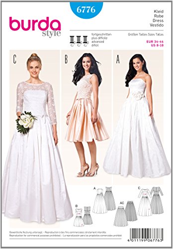 Burda Muster Hochzeitskleid und Abendkleid, Papier, Mehrfarbig, 34-44 Burda Muster Hochzeitskleid und Abendkleid, Papier, Mehrfarbig, 34-44 von Burda