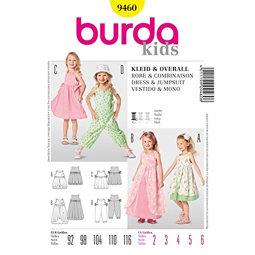 Burda Schnittmuster Kleid mit ?berrock und Overall von Burda