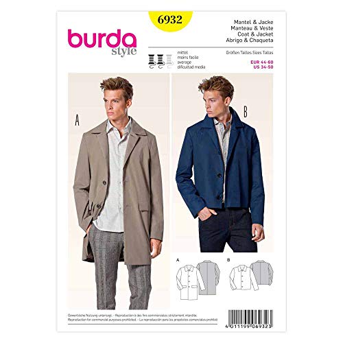 Burda Schnittmuster Mantel ? Jacke 6932 von burdastyle
